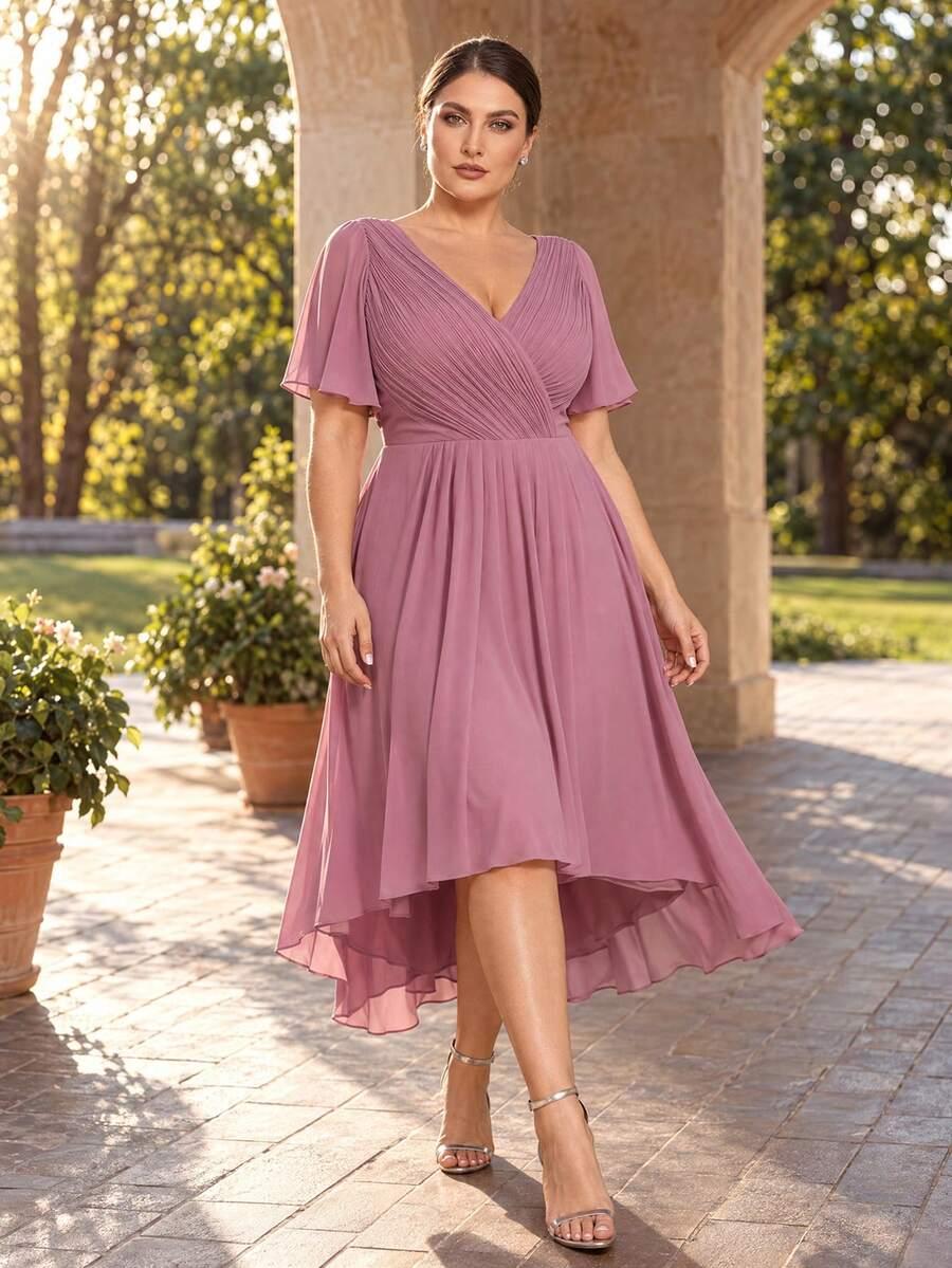 SHEIN RÓŻOWA MIDI SUKIENKA S06__XXL