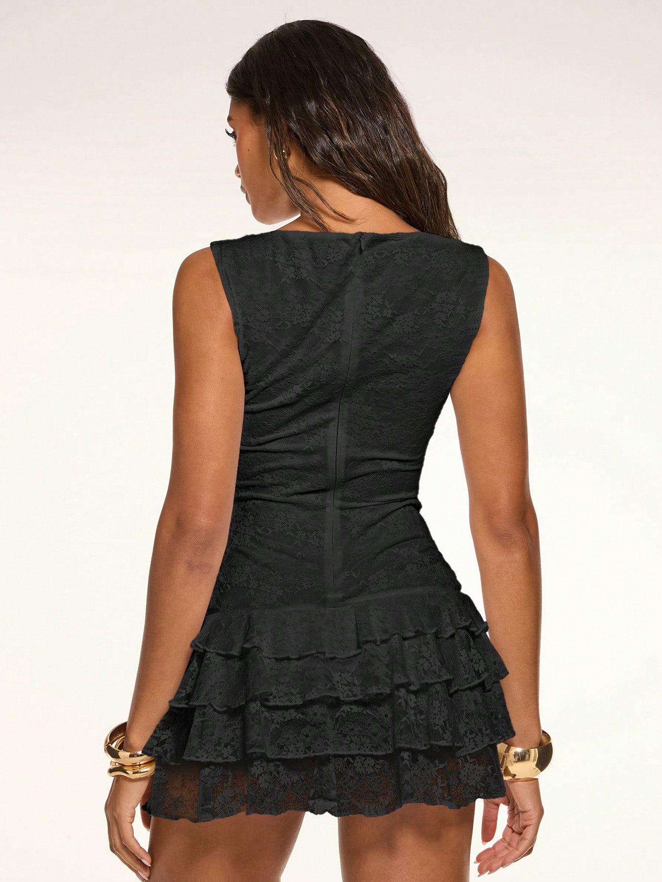 SHEIN CZARNA MINI SUKIENKA S06__M