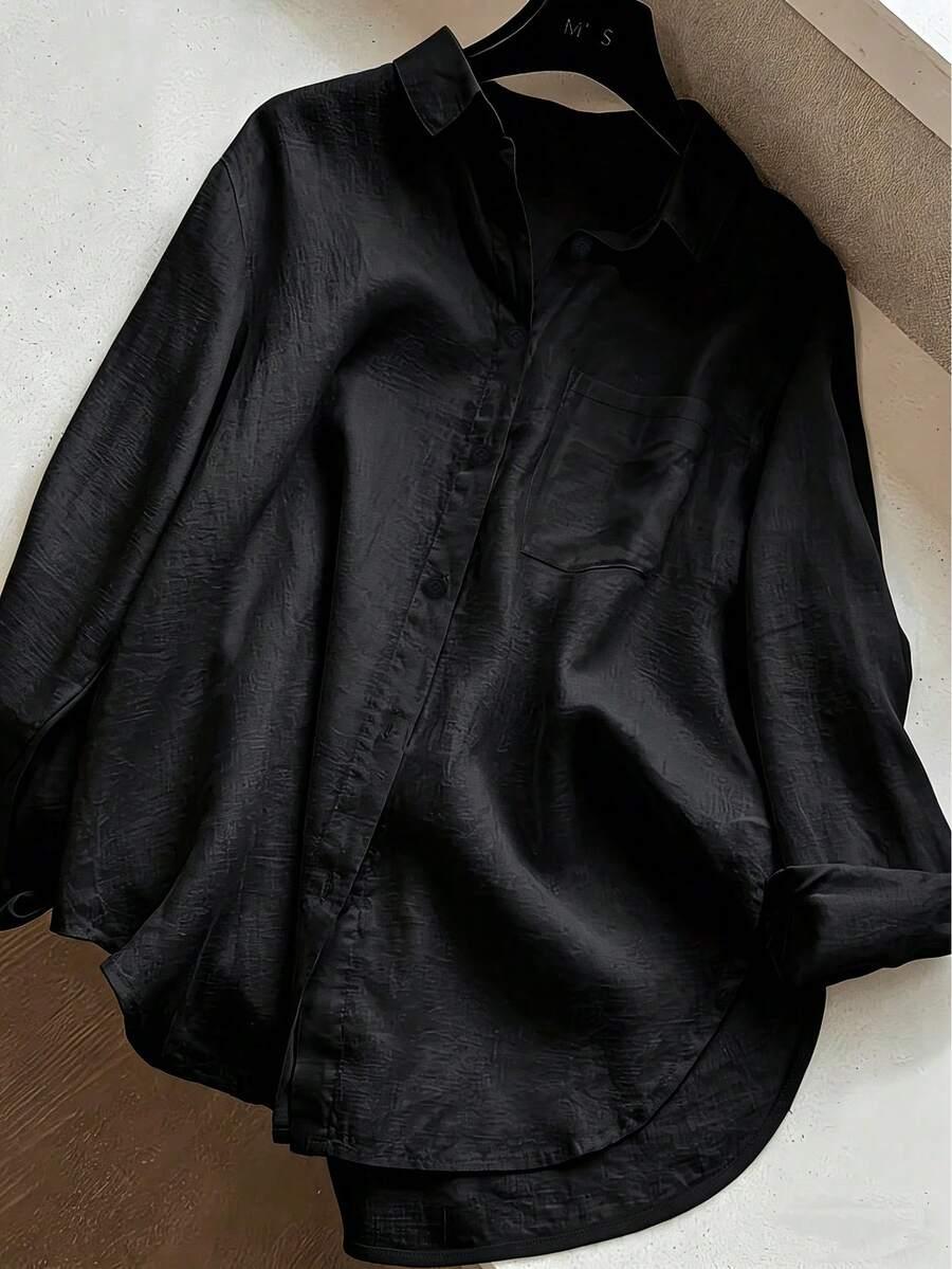 SHEIN CZARNA KOSZULA GUZIKI S06__XL