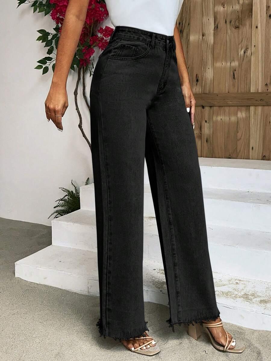 SHEIN CZARNE JEANSY PROSTA NOGAWKA S06__XXS