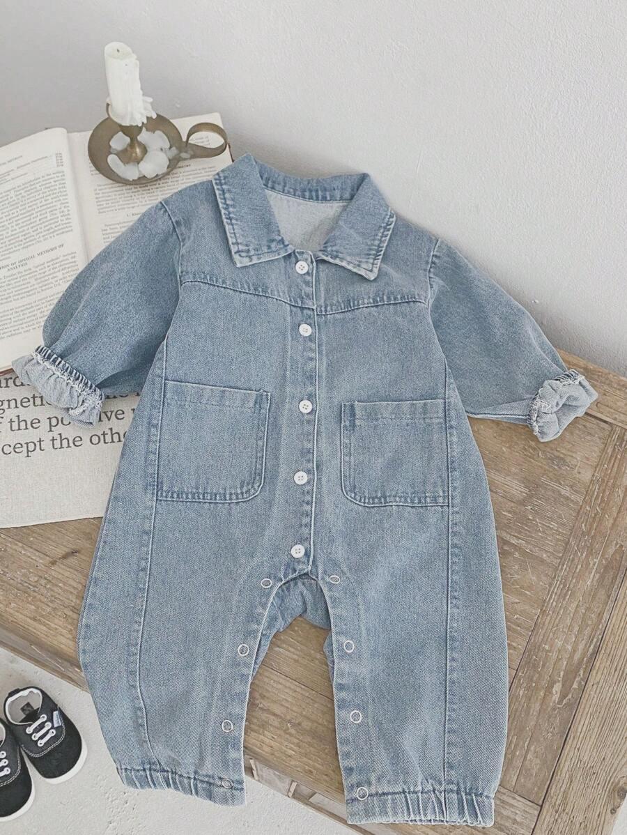 SHEIN NIEBIESKI KOMBINEZON JEANS S06__90