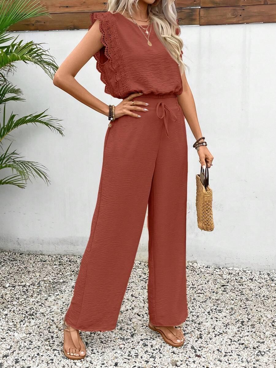 SHEIN TOP BEZ RĘKAWÓW KORONKA S06__XS