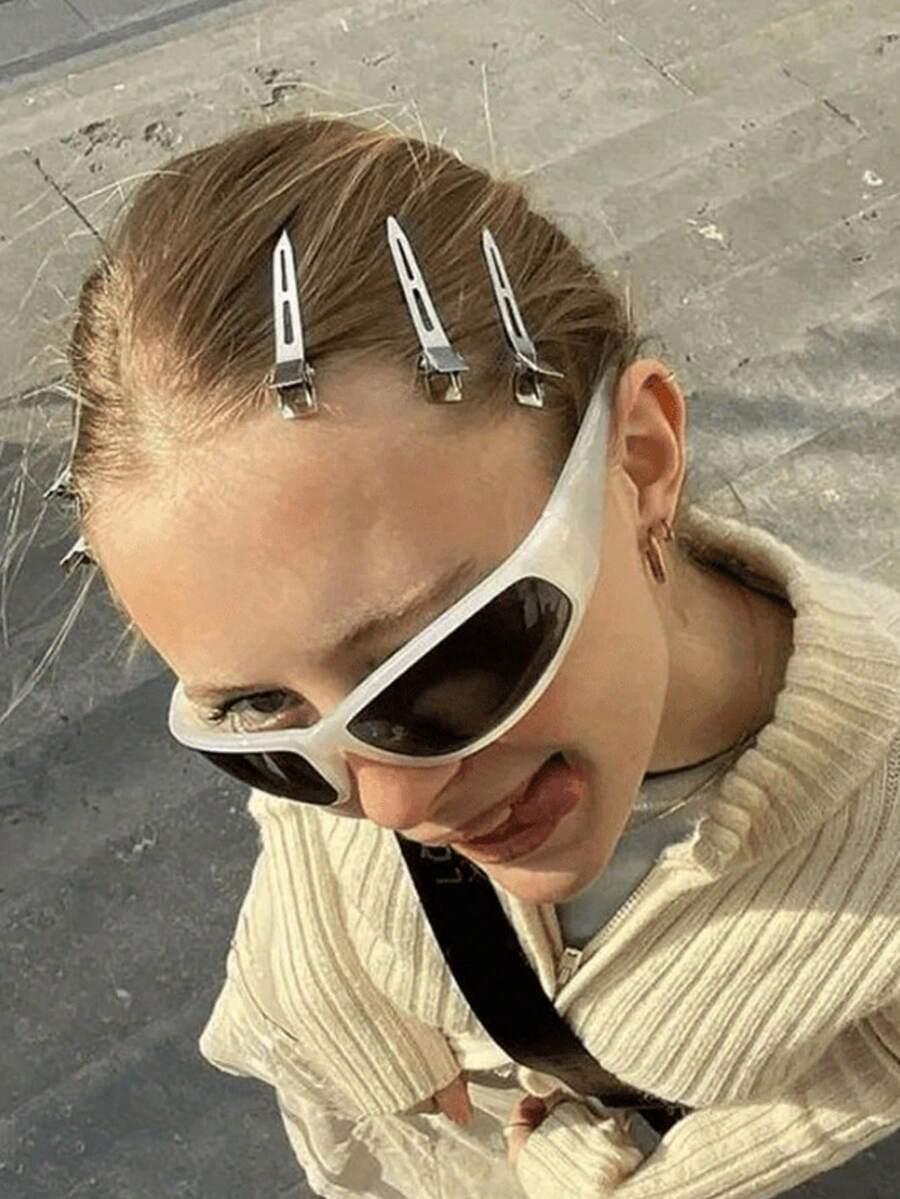SHEIN SREBRNE METALOWE KLIPSY DO WŁOSÓW 25-PACK S07