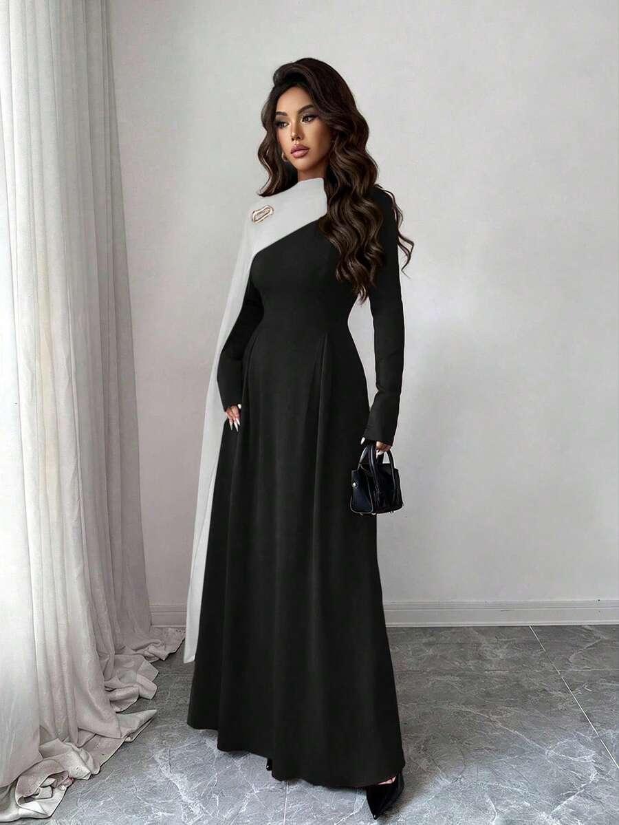 RAFFERIZA CZARNA MAXI SUKIENKA S06__XS