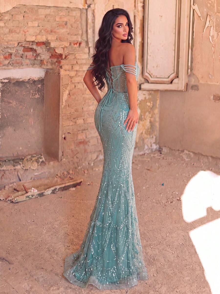 FAERIESTY ZIELONA MAXI SUKIENKA S06__M