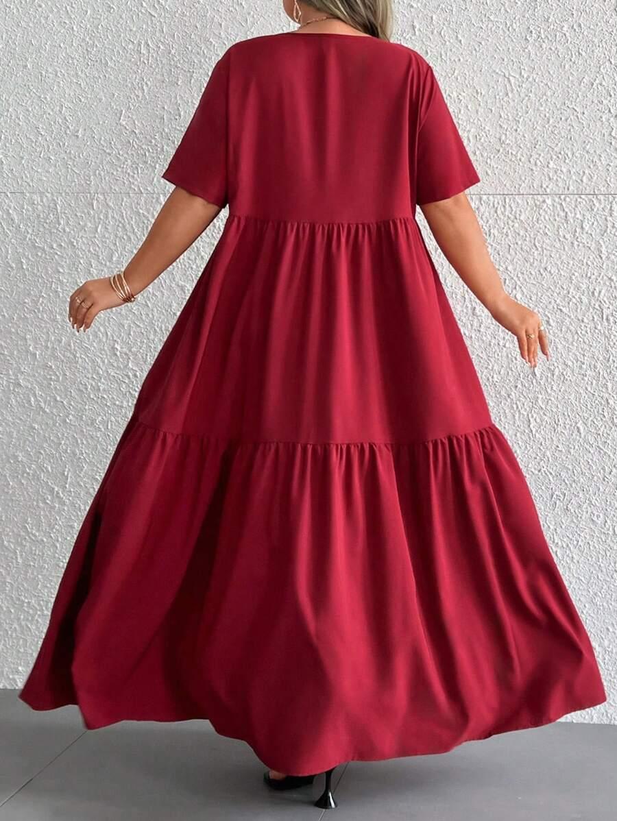 SHEIN CZERWONA SUKIENKA KRÓTKI RĘKAW S06__60/62