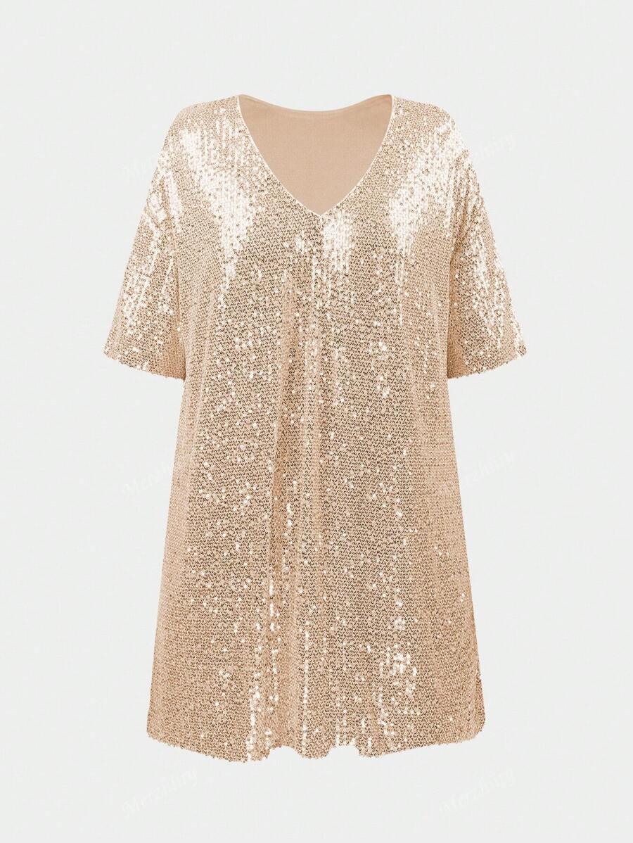 SHEIN ZŁOTA MINI SUKIENKA S06__XL