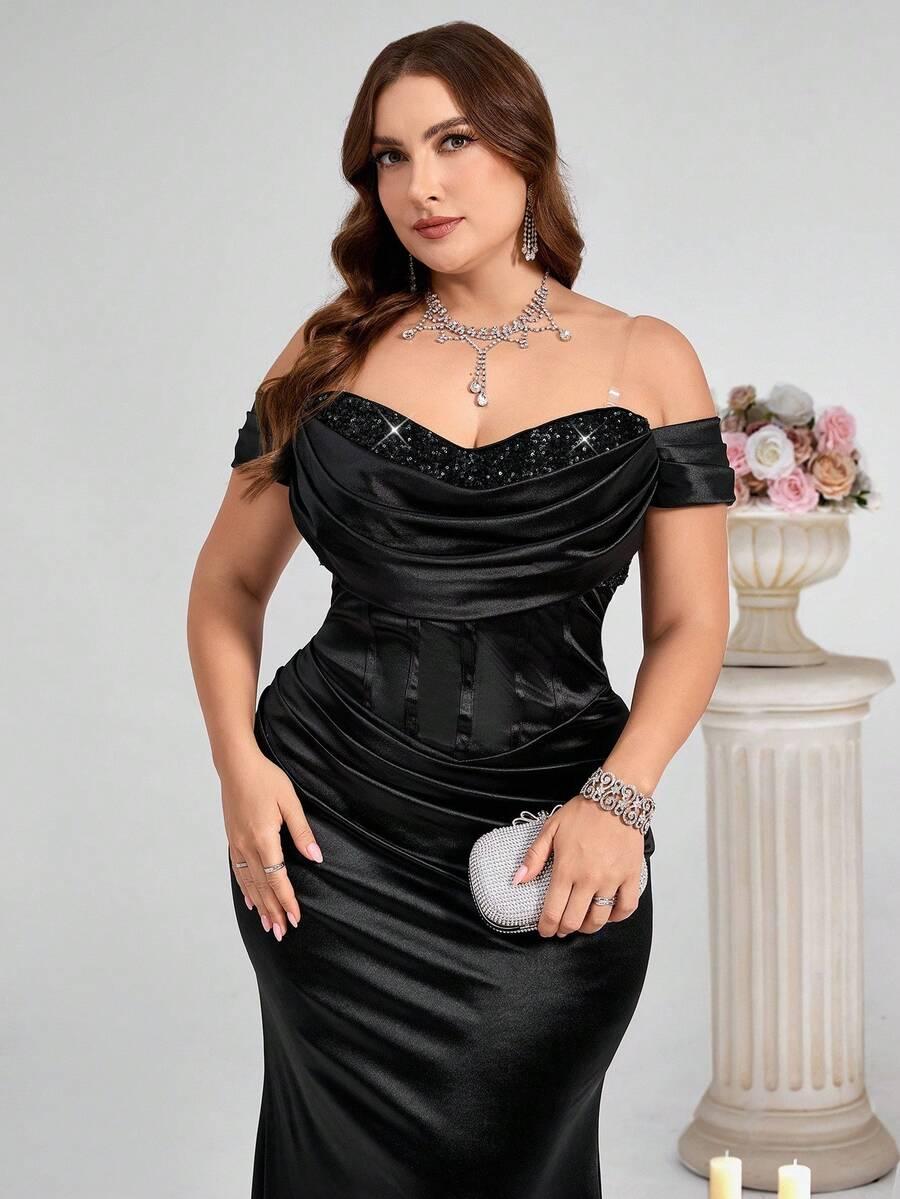 COUTIVA CZARNA MAXI SUKIENKA S06__XXL