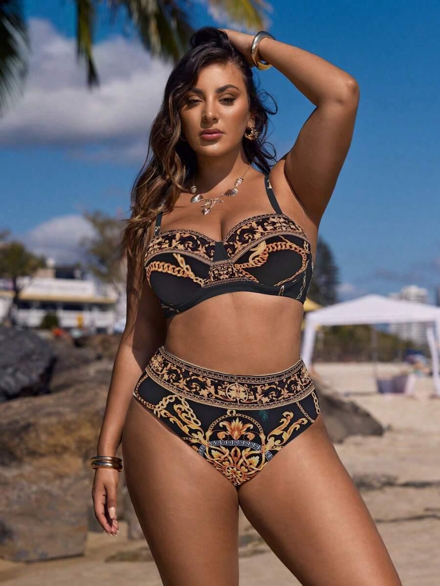 SHEIN DWUCZĘŚCIOWY STRÓJ KĄPIELOWY PAREO S09__48