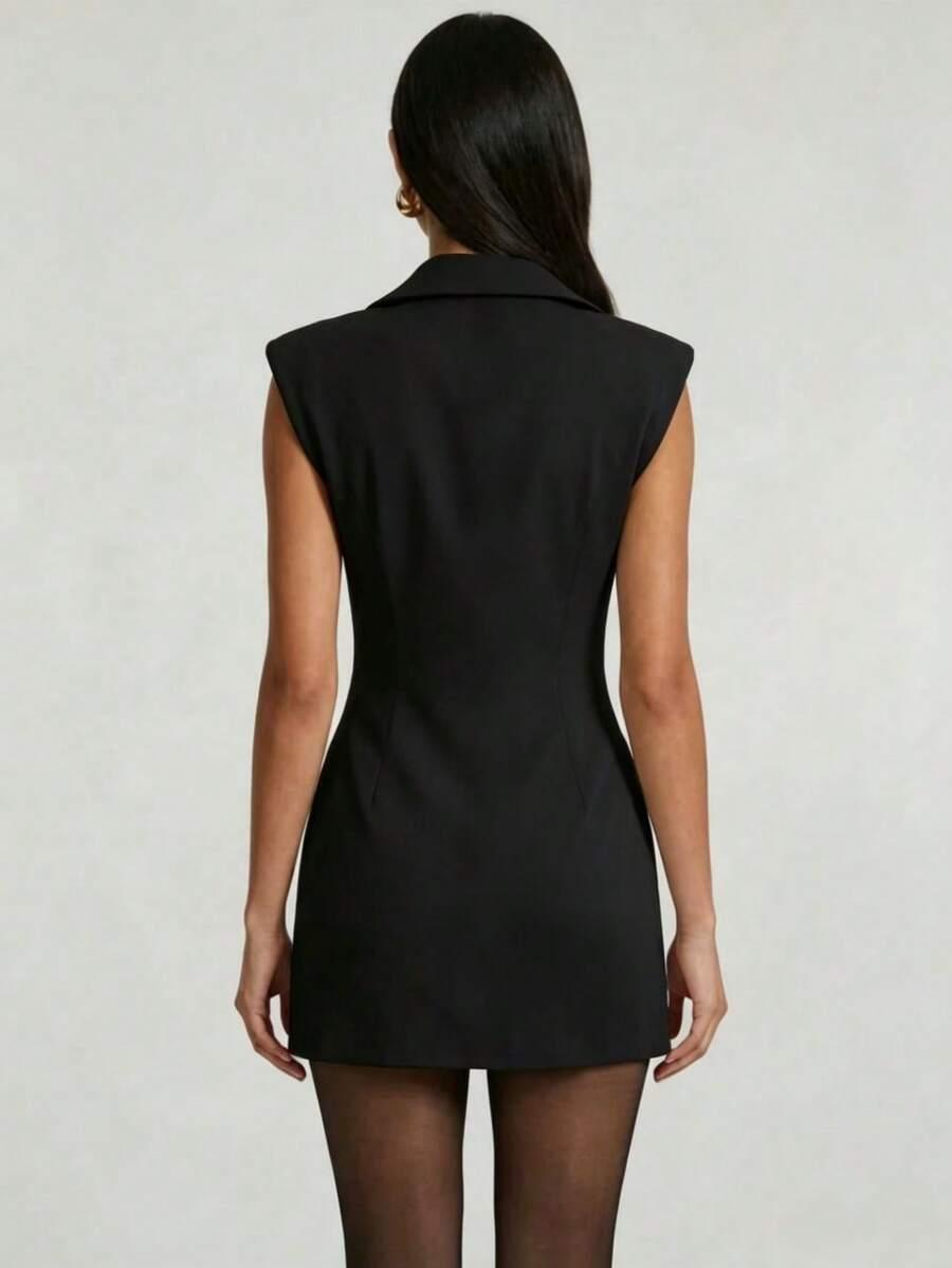SHEIN CZARNA MINI SUKIENKA S06__M