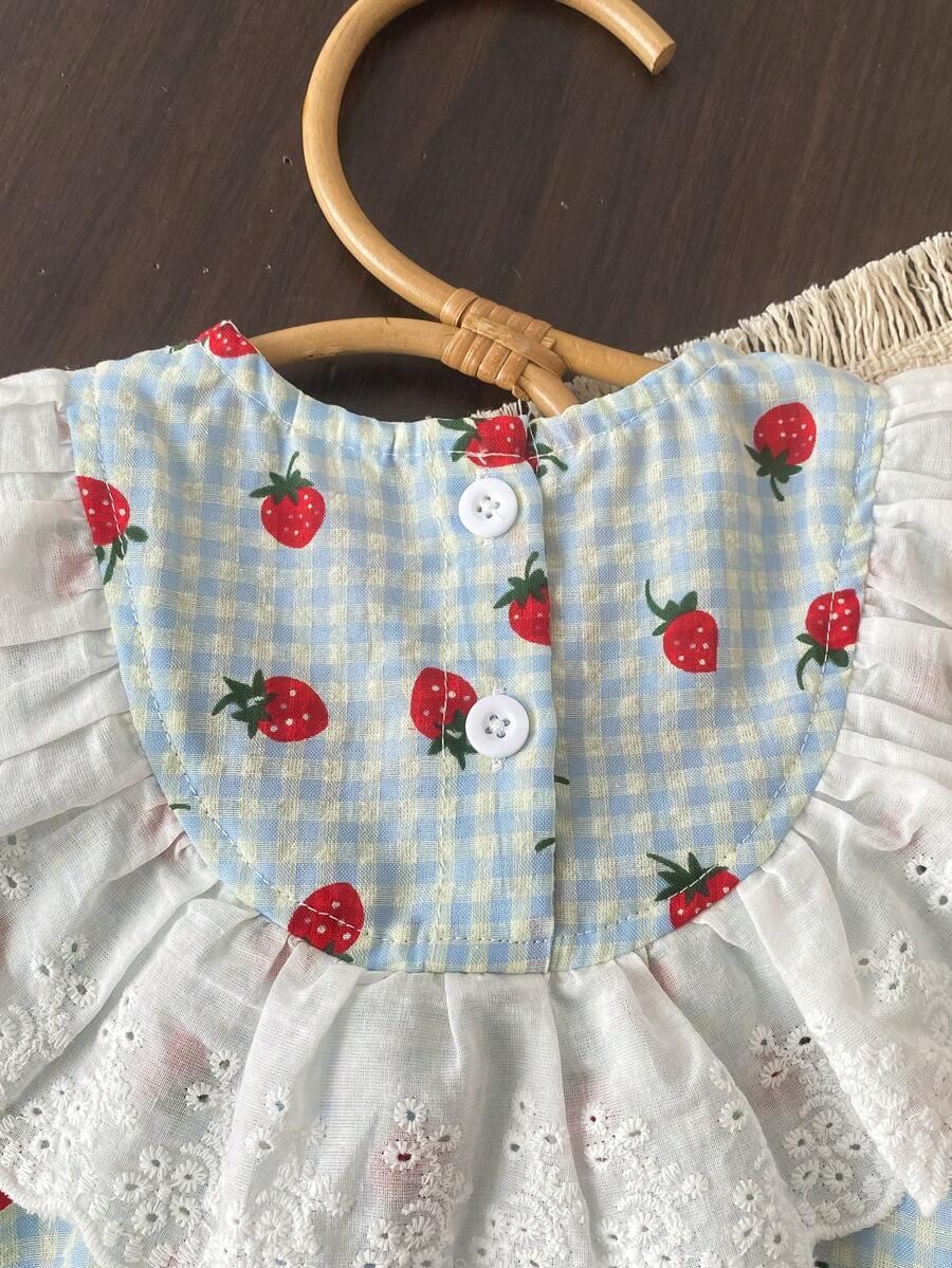 SHEIN KOMPLET SPODNIE BLUZKA WZÓR TRUSKAWKI S06__74/80