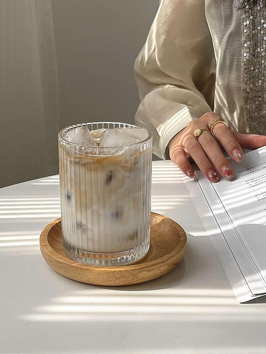 SHEIN RYFLOWANA BEZBARWNA SZKLANKA S07__550ML
