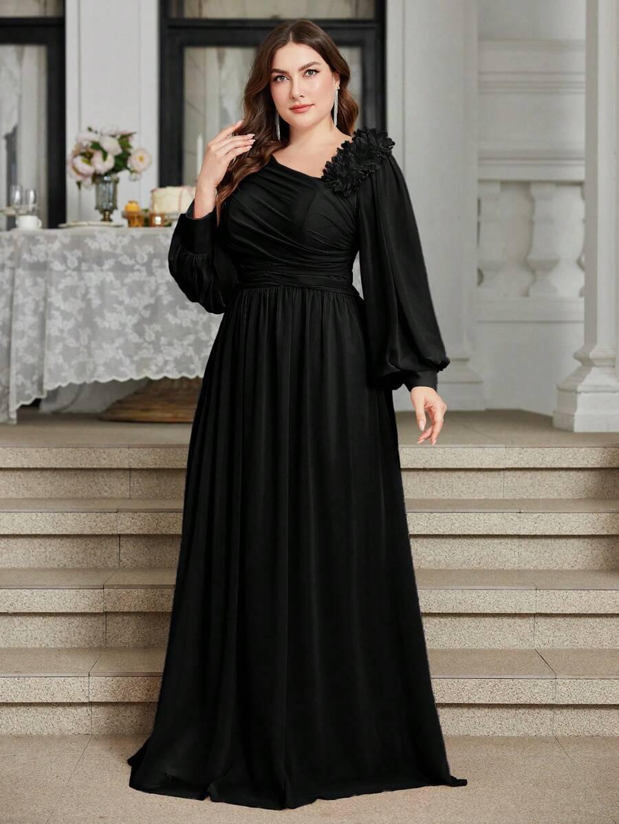 SHEIN CZARNA MAXI SUKIENKA S06__48