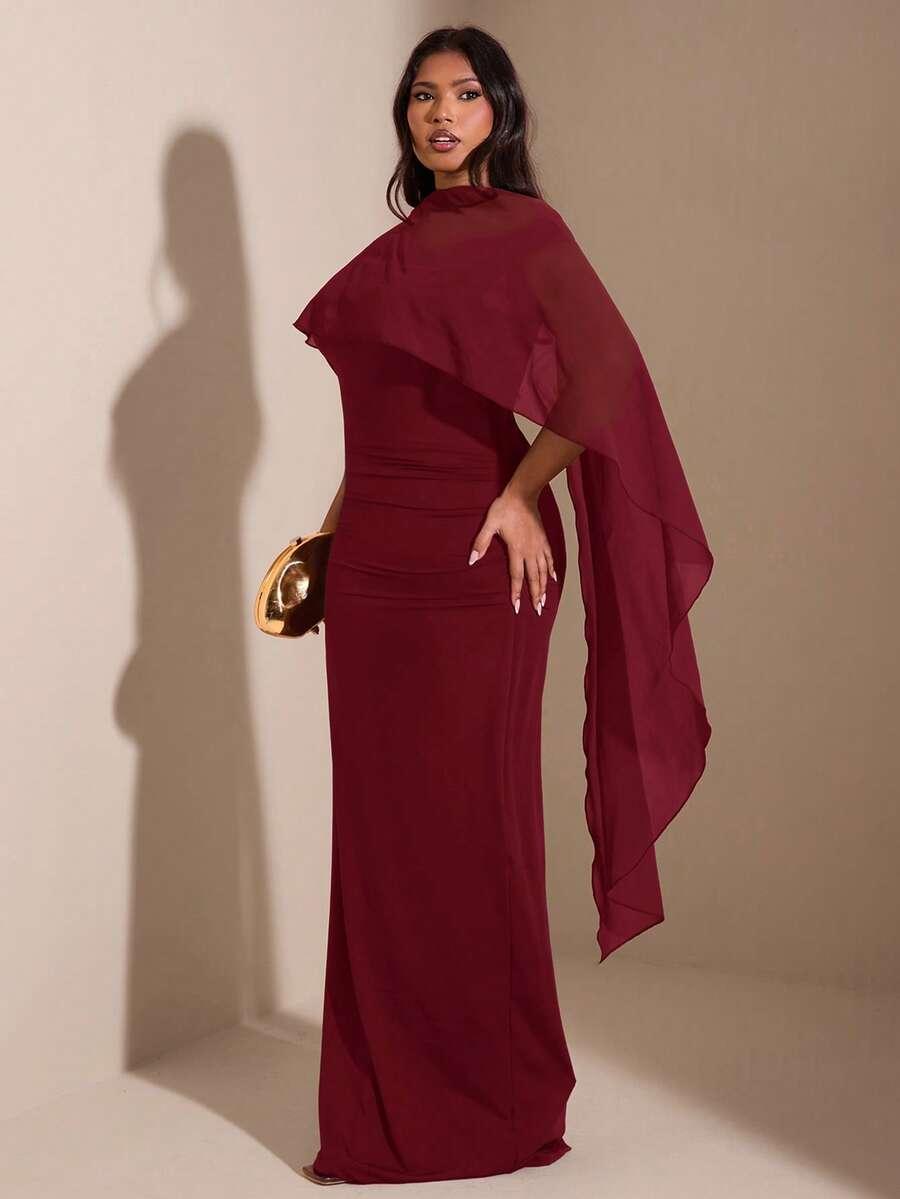 SHEIN BORDOWA MAXI SUKIENKA S06__XXL