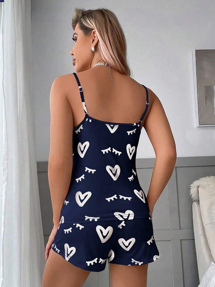 SHEIN PIŻAMA KOMPLET TOP SPODENKI S06__L