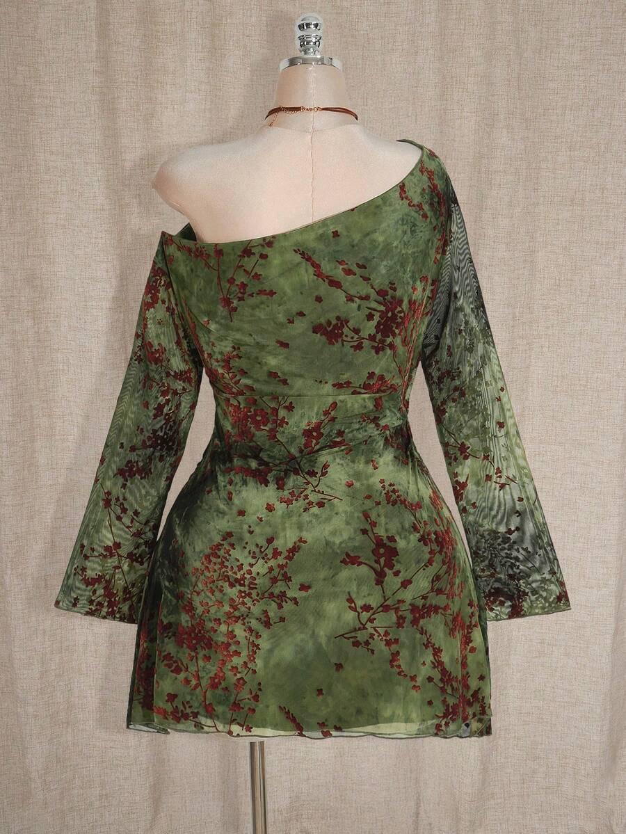 SHEIN MINI SUKIENKA Z DŁUGIM RĘKAWEM S06__XXL