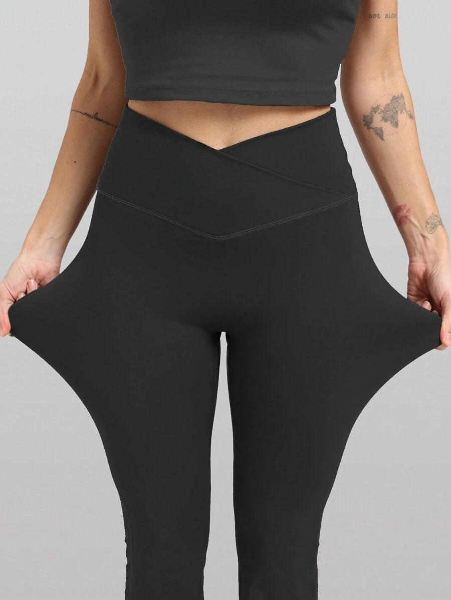 RUNONWHEELS CZARNE LEGGINSY DZWONY S06__S