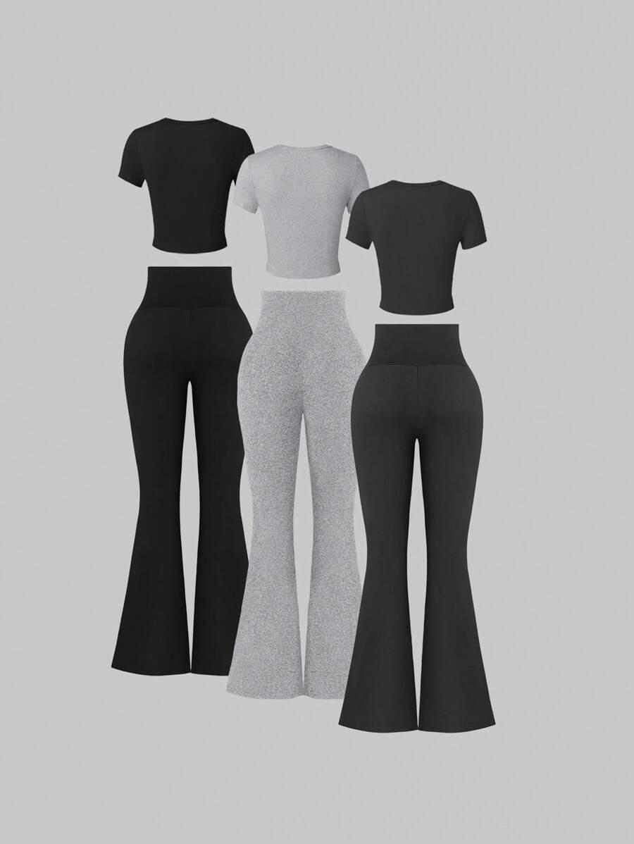 SHEIN SPODNIE BLUZKA KOMPLET 3-PACK S06__M