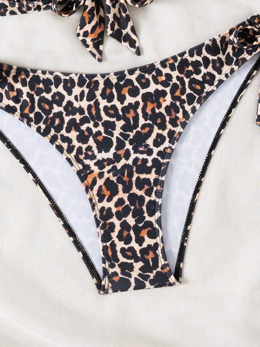 SHEIN DÓŁ OD BIKINI ANIMAL PRINT S09__L