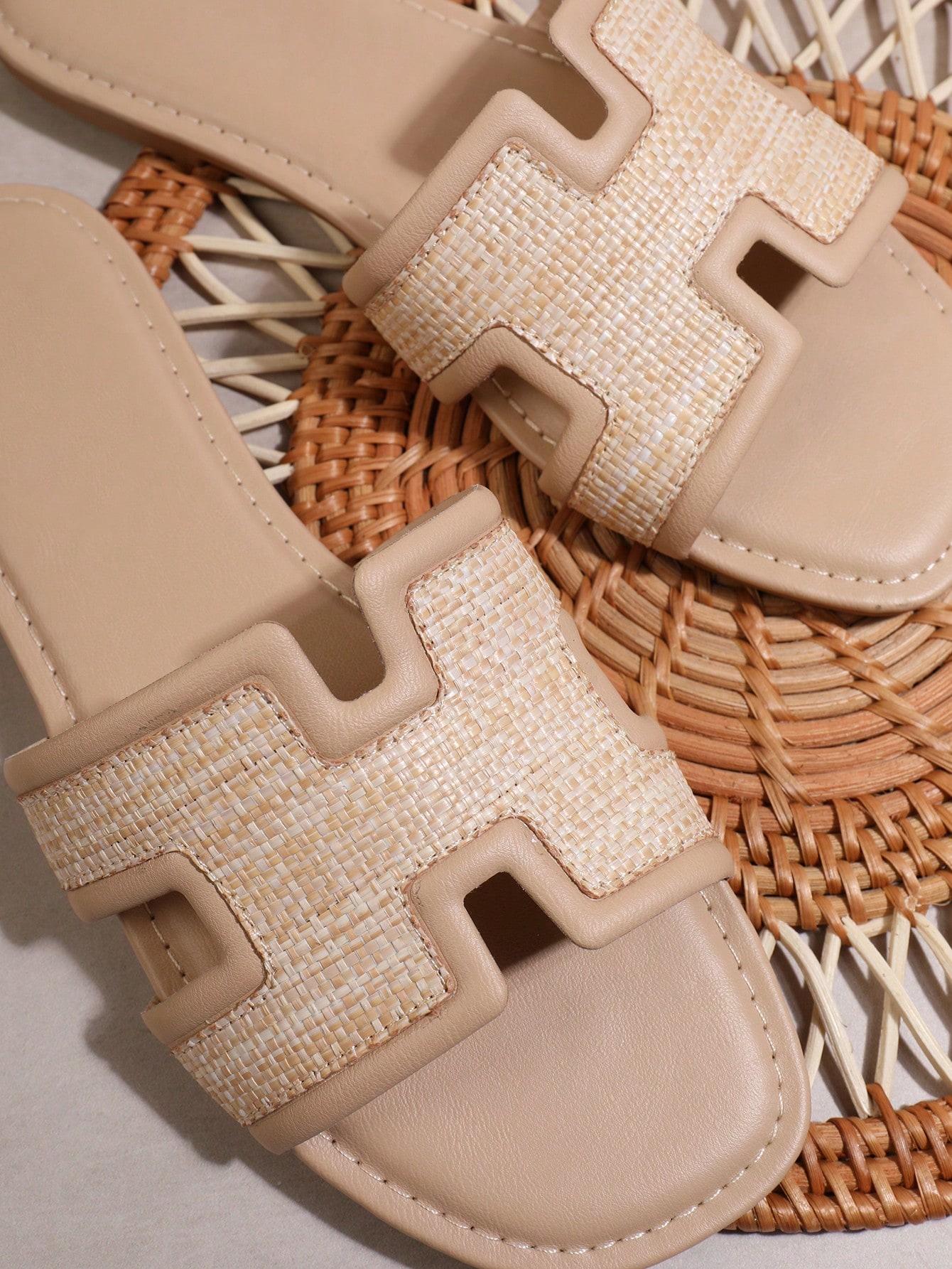 SHEIN BEŻOWE KLAPKI CASUAL S06__38