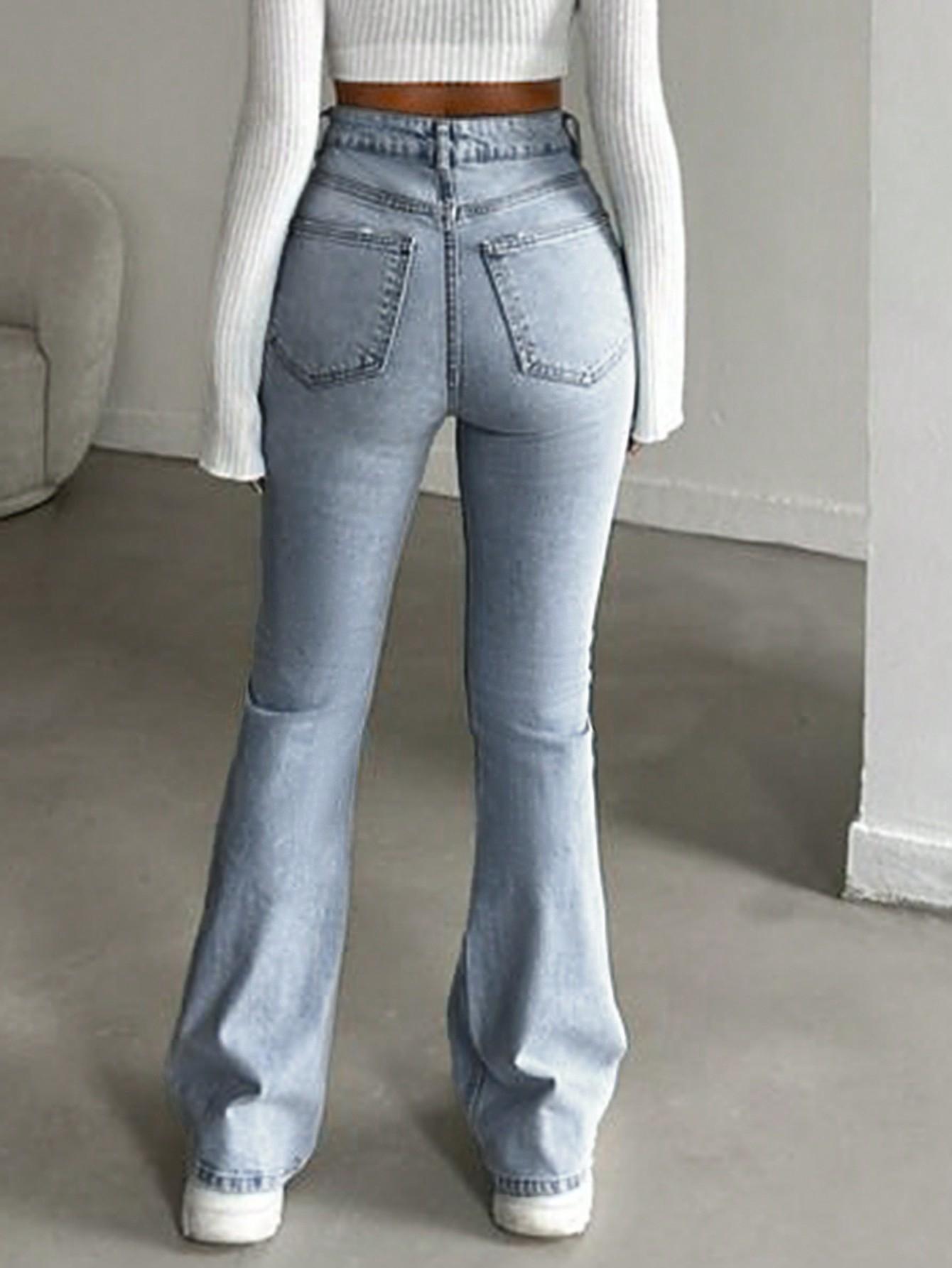 SHEIN NIEBIESKIE JEANSY WYSOKI STAN S06__XS