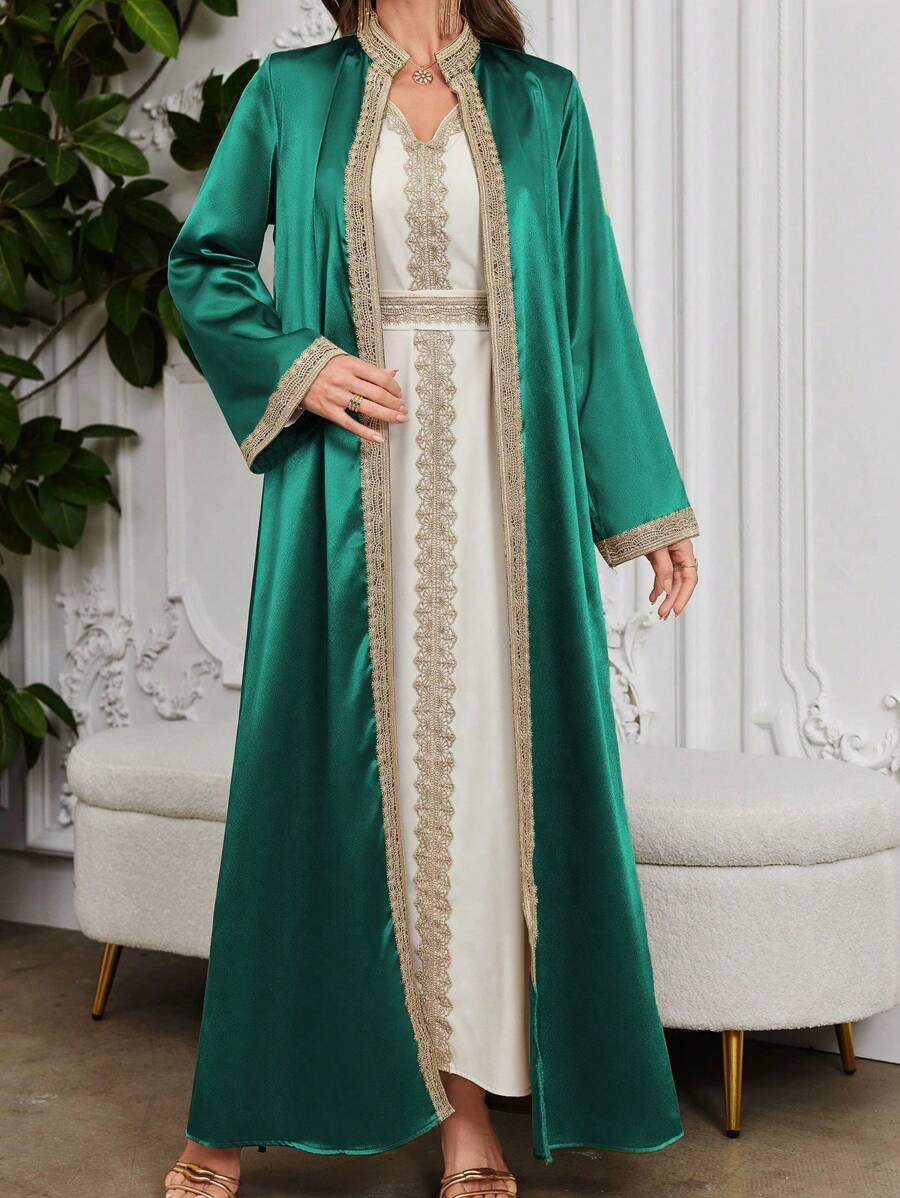 SHEIN ZIELONA DŁUGA NARZUTKA S06__S