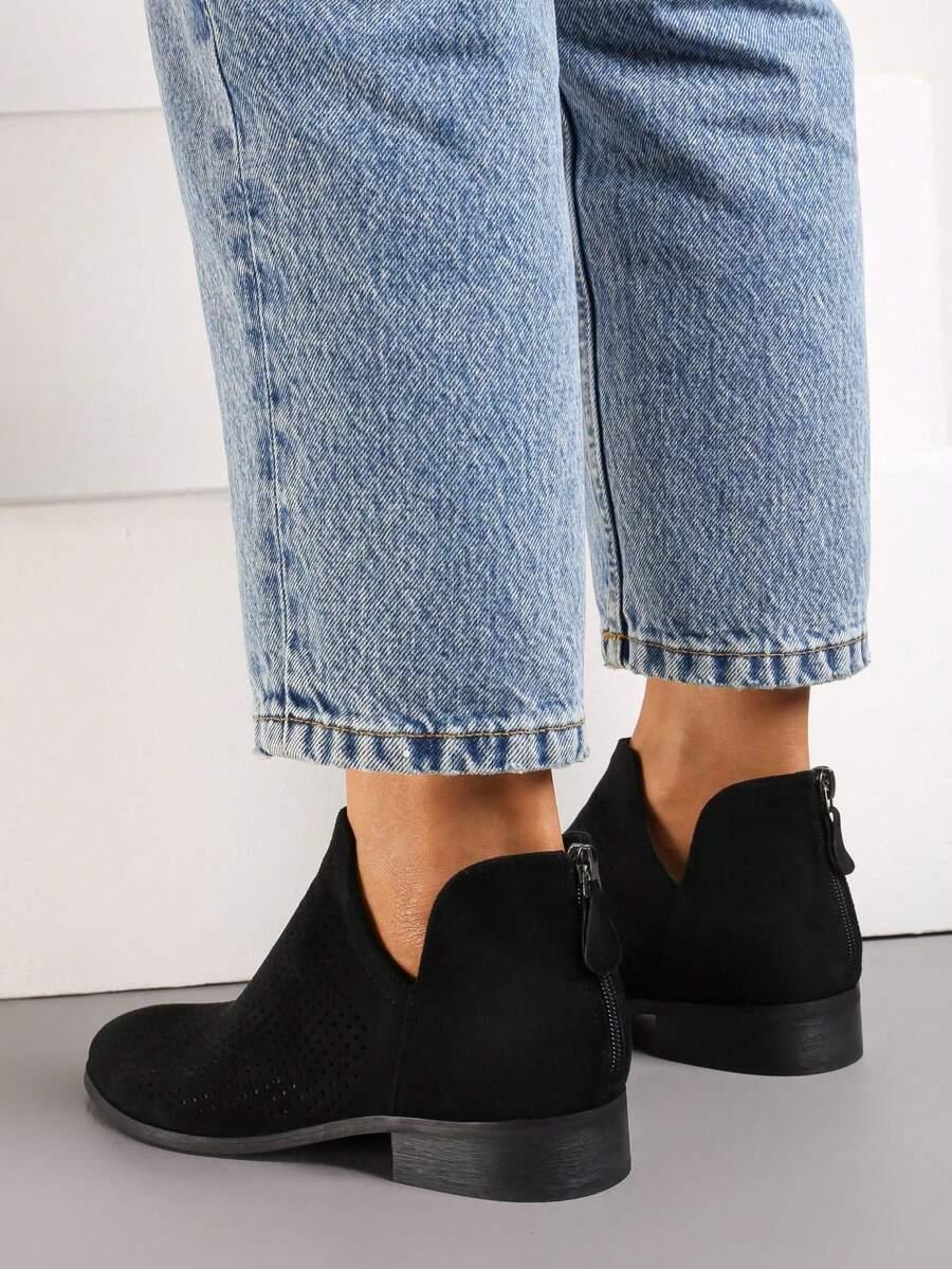 SHEIN CZARNE PÓŁBUTY ZAMEK W01__39