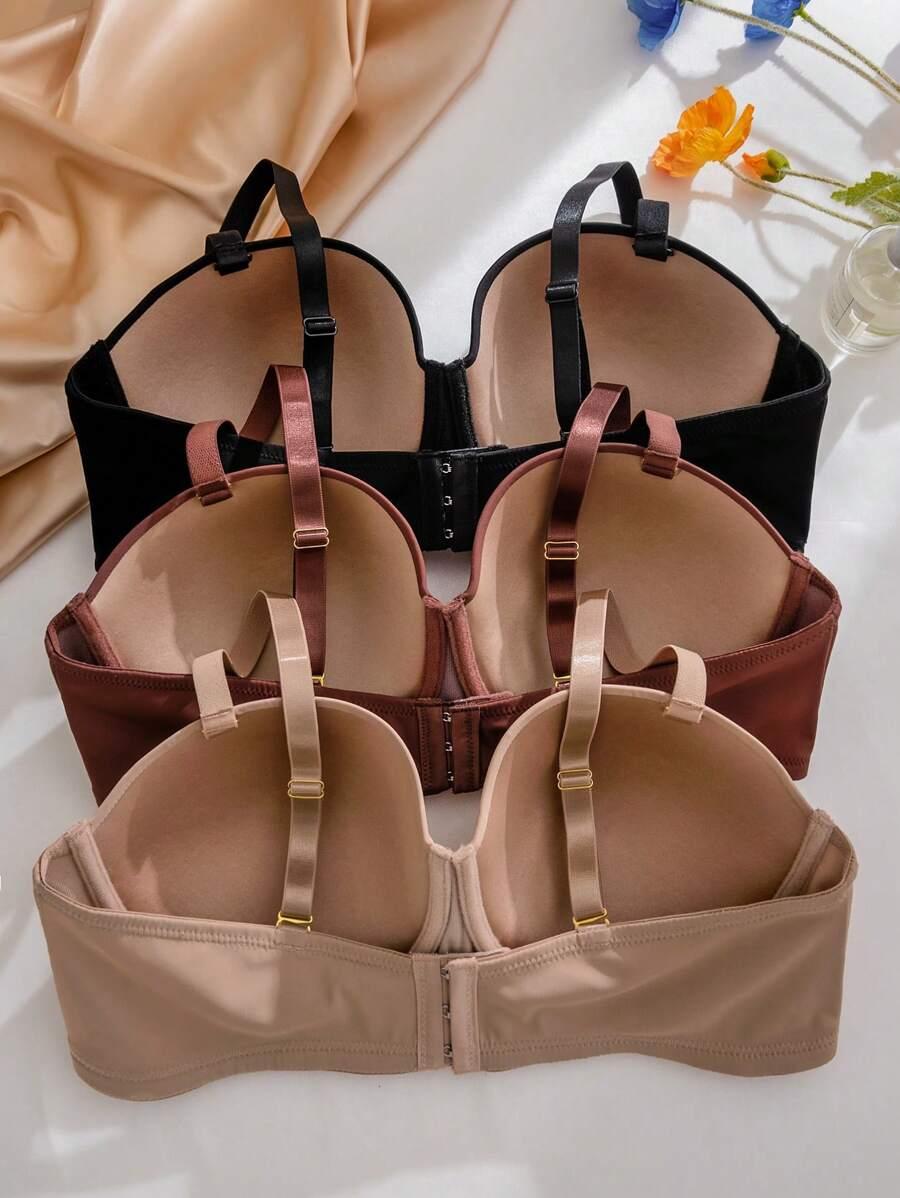 SHEIN BRĄZOWY BIUSTONOSZ FISZBINY S09__85B