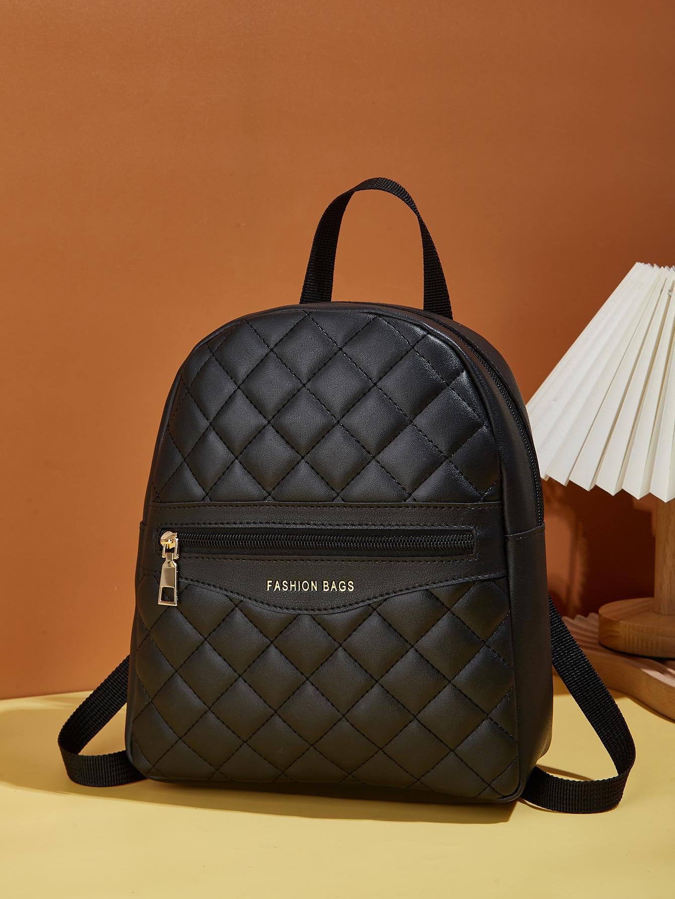 SHEIN CZARNY PLECAK ZAMEK S07__21X8X25CM