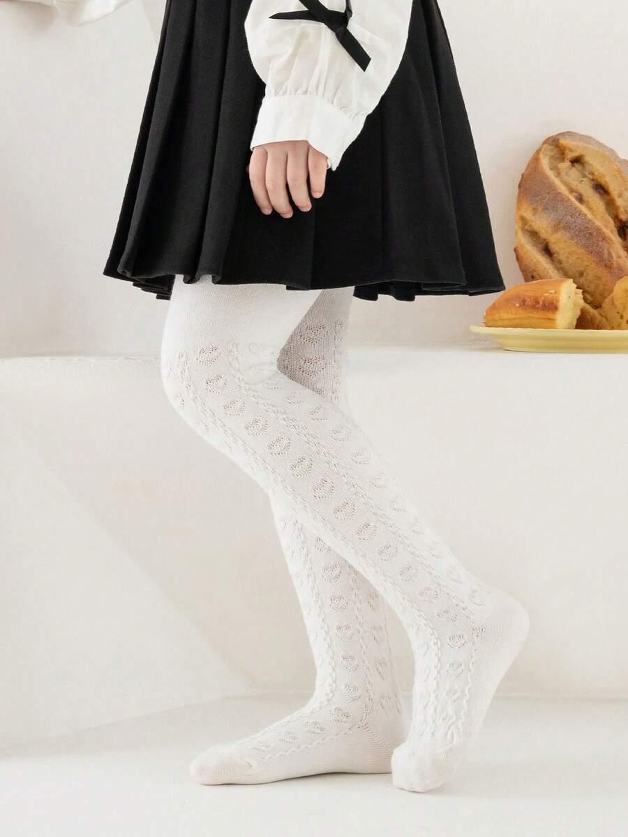SHEIN BIAŁE RAJSTOPY WZÓR S07__128-152