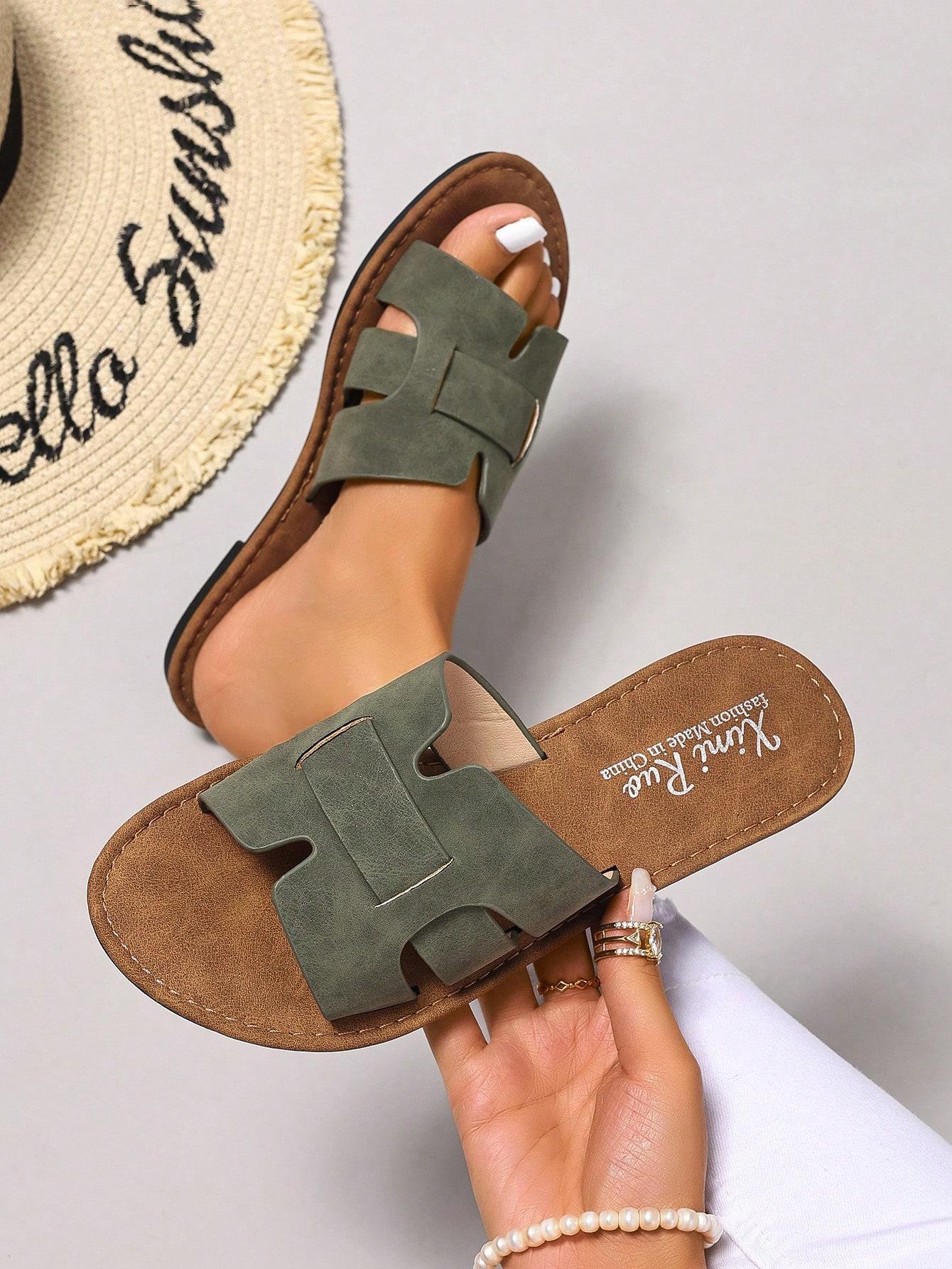 SHEIN ZIELONE KLAPKI CASUAL