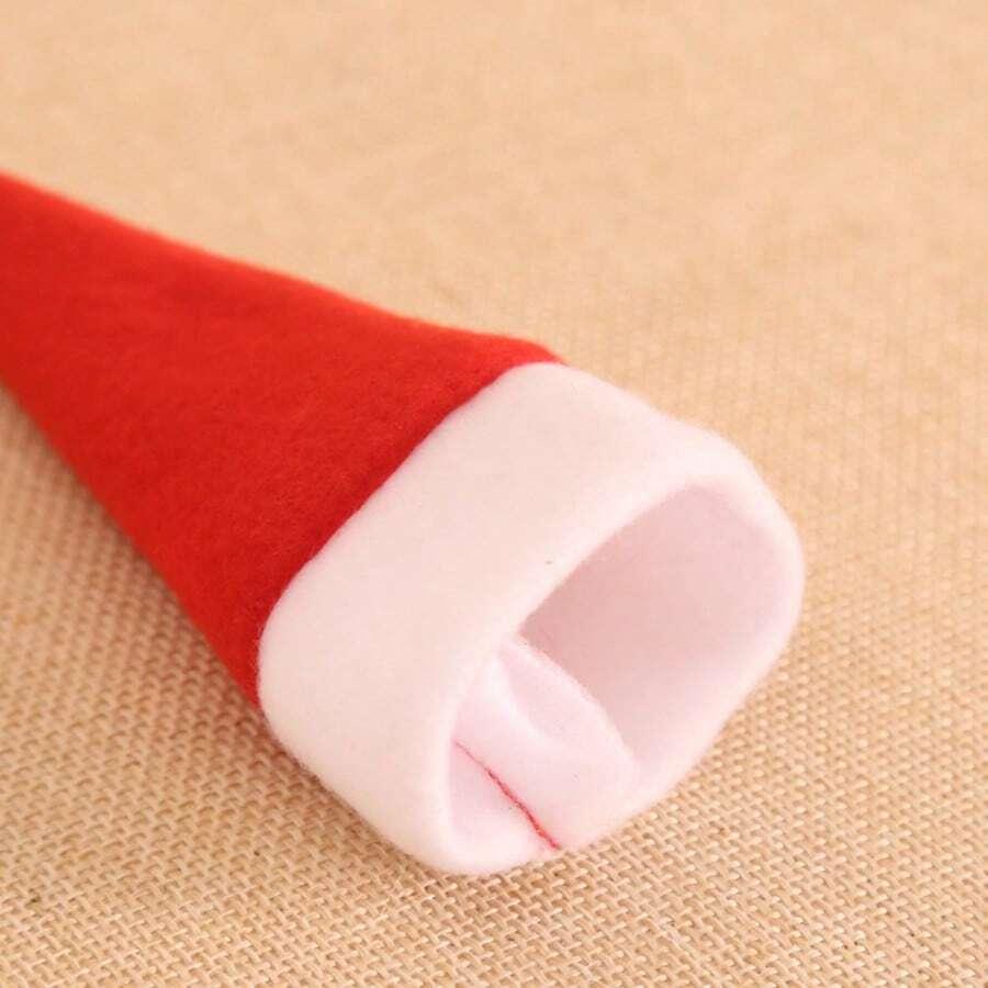 SHEIN POKROWIEC NA SZTUĆCE CZAPKA MIKOŁAJA 10-PACK BDD__13,5CM