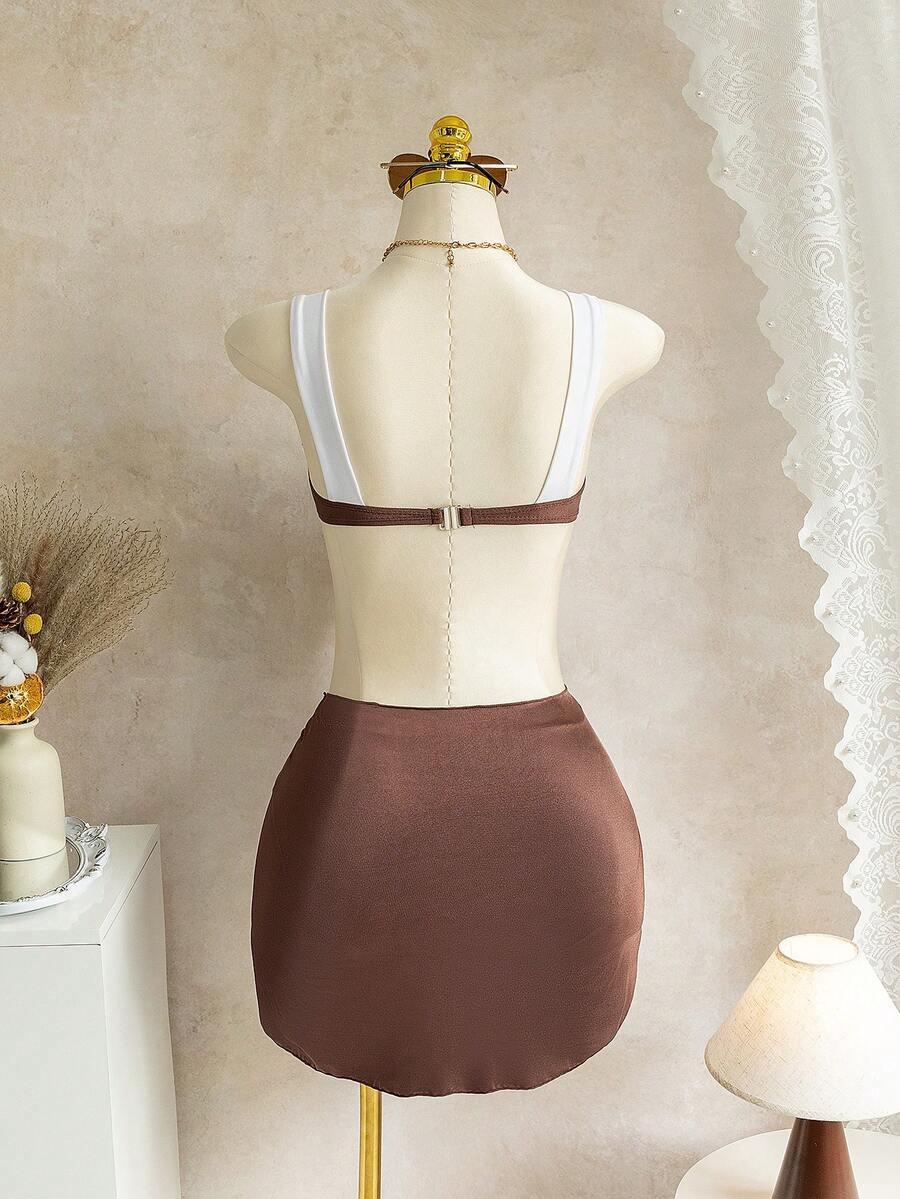 SHEIN DWUCZĘŚCIOWY STRÓJ KĄPIELOWY SARONG KOMPLET S09__XL