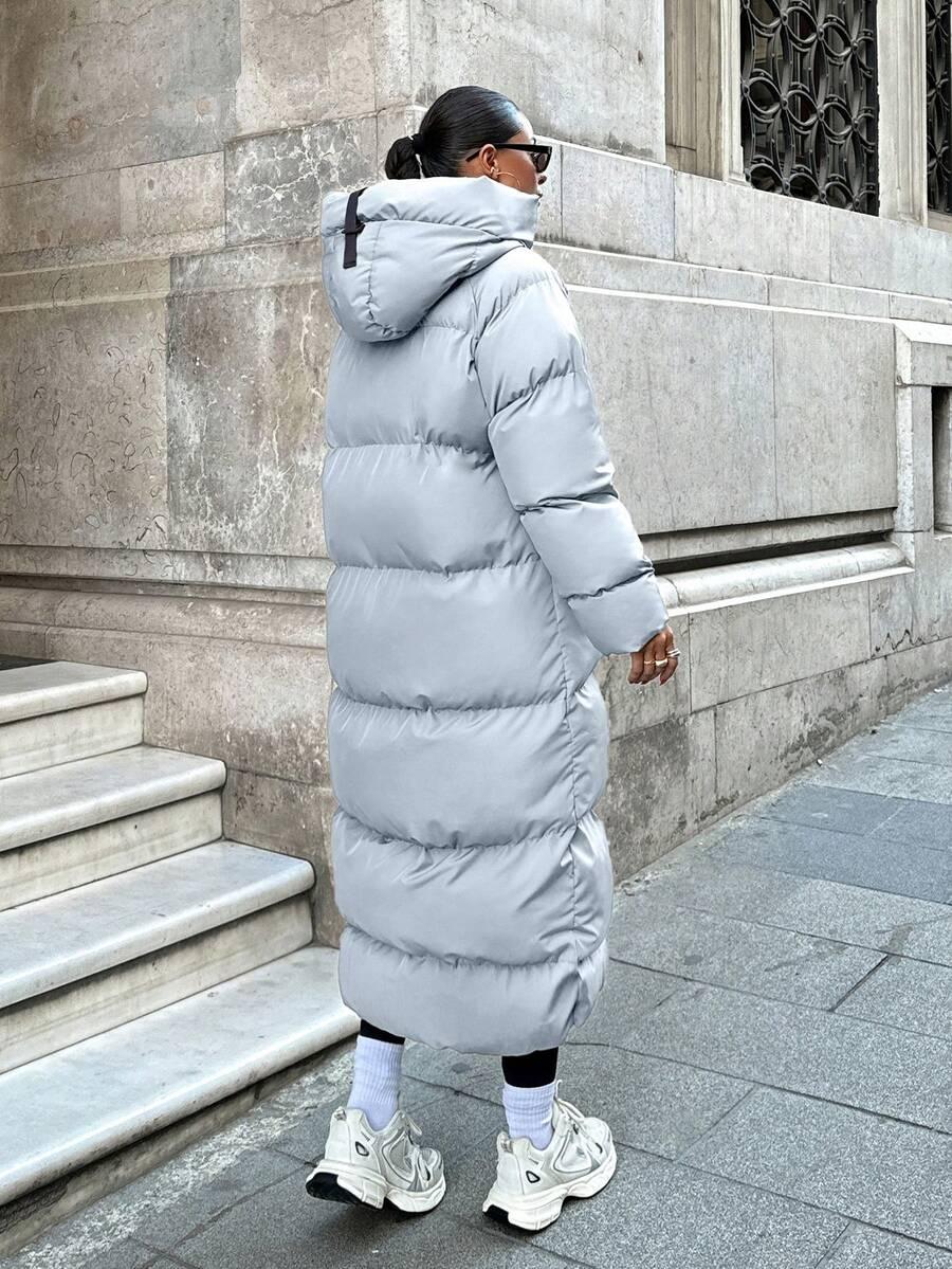EURMUSE NIEBIESKA PIKOWANA KURTKA Z KAPTUREM W01__M