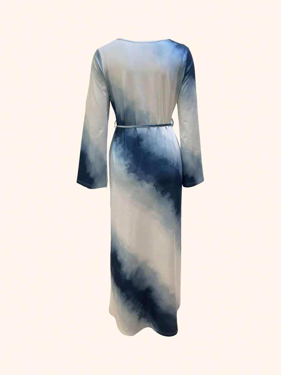 SHEIN SUKIENKA MAXI DŁUGI RĘKAW S06__L
