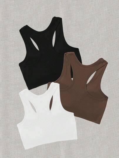 SHEIN TOP SPORTOWY 3-PACK S06__M