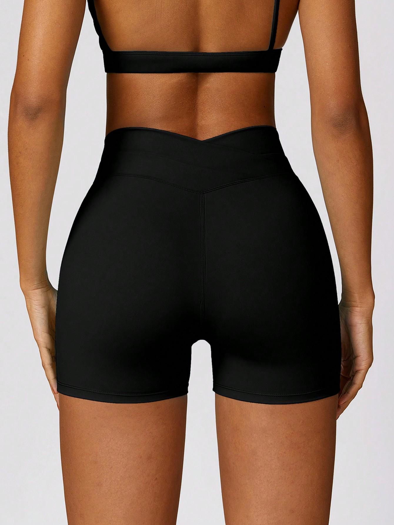 SHEIN CZARNE SPODENKI SPORTOWE S06__M