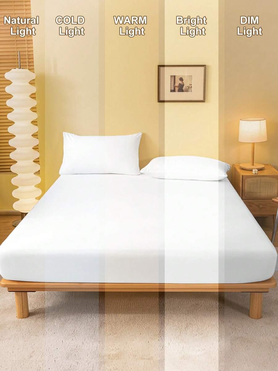 SHEIN BIAŁE GŁADKIE PRZEŚCIERADŁO S07__153 X 203 CM