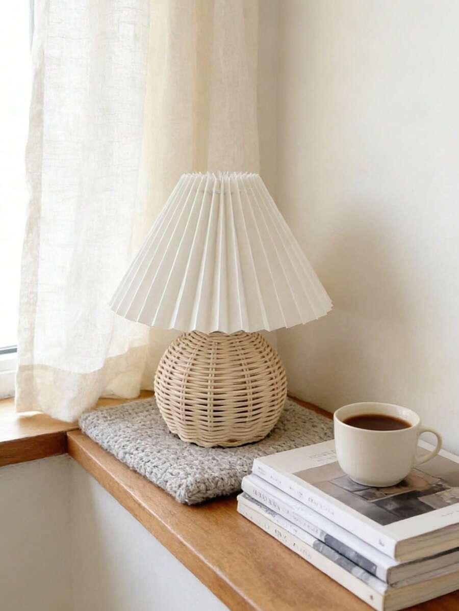 SHEIN BEŻOWA LAMPA STOŁOWA S07__14X28