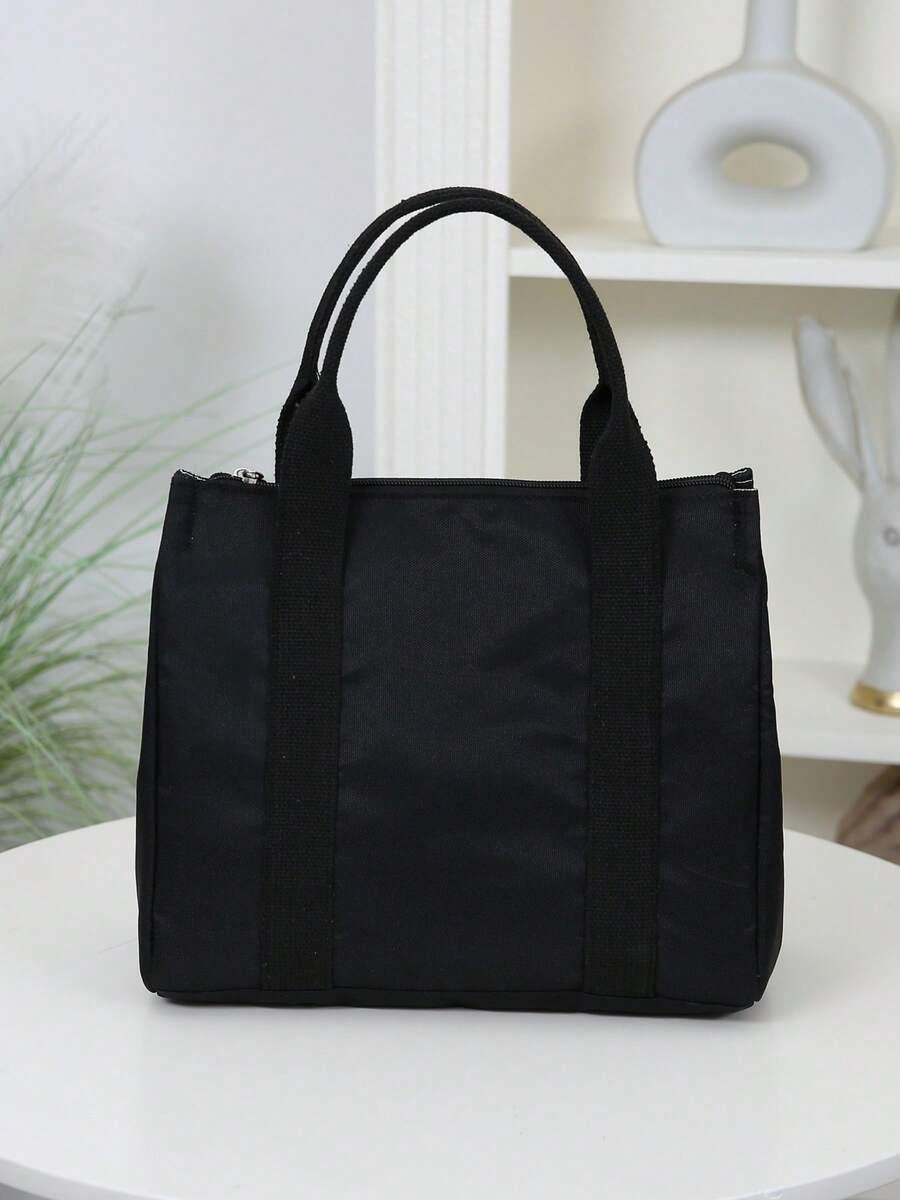 SHEIN CZARNA TERMICZNA TORBA S07__28X14X25CM