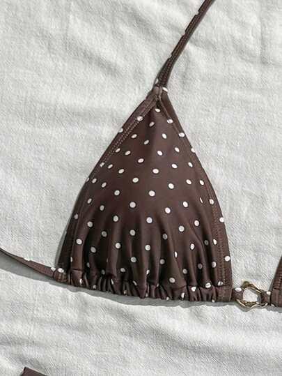 SHEIN GÓRA OD BIKINI WZÓR GROCHY S09__S