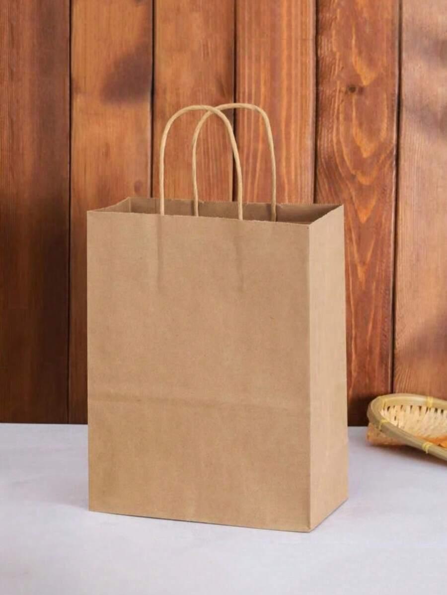 SHEIN BRĄZOWA PAPIEROWA TORBA 20SZT. S07__21X15X8