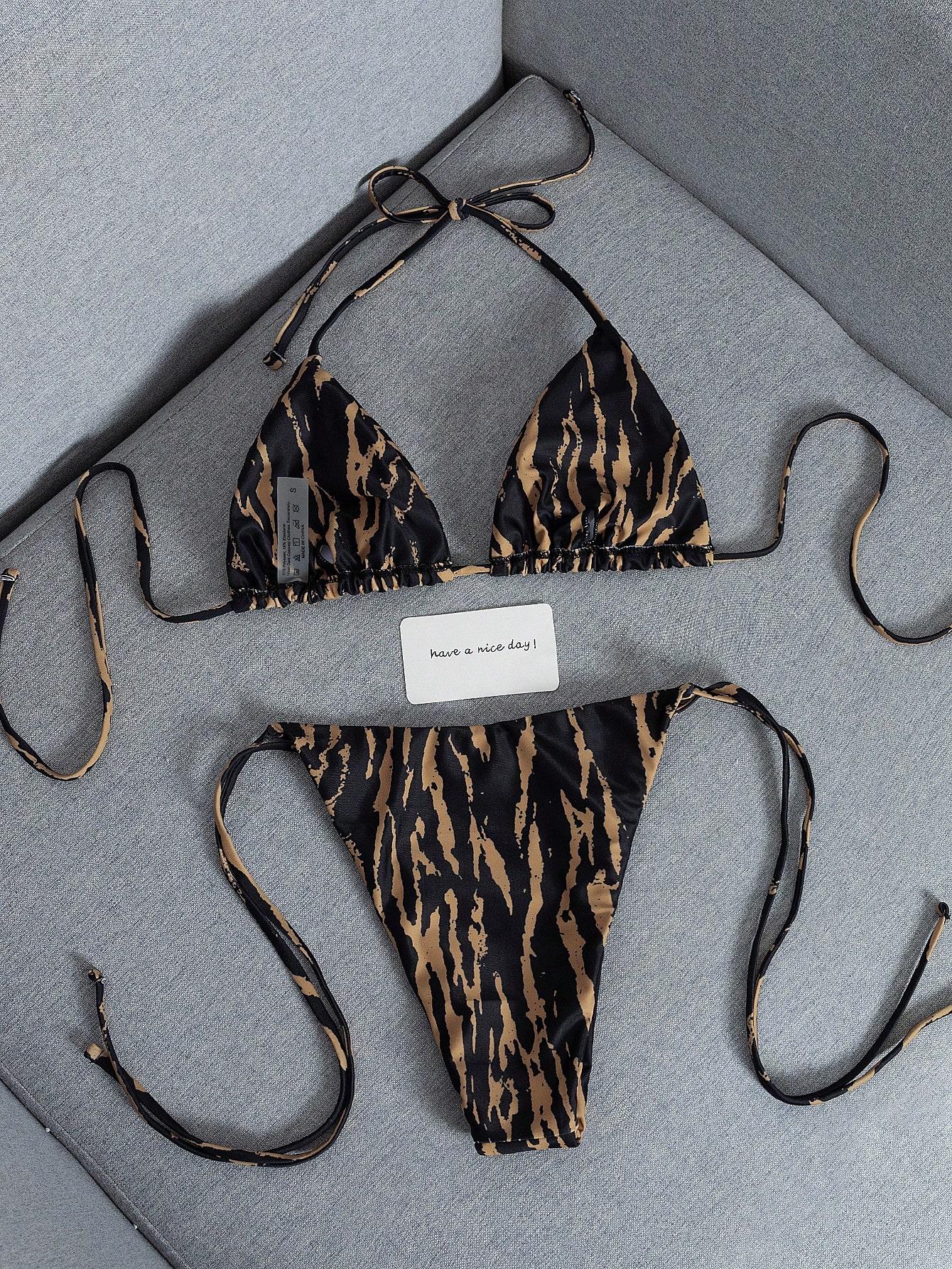 SHEIN DWUCZĘŚCIOWY STRÓJ KĄPIELOWY S09__L