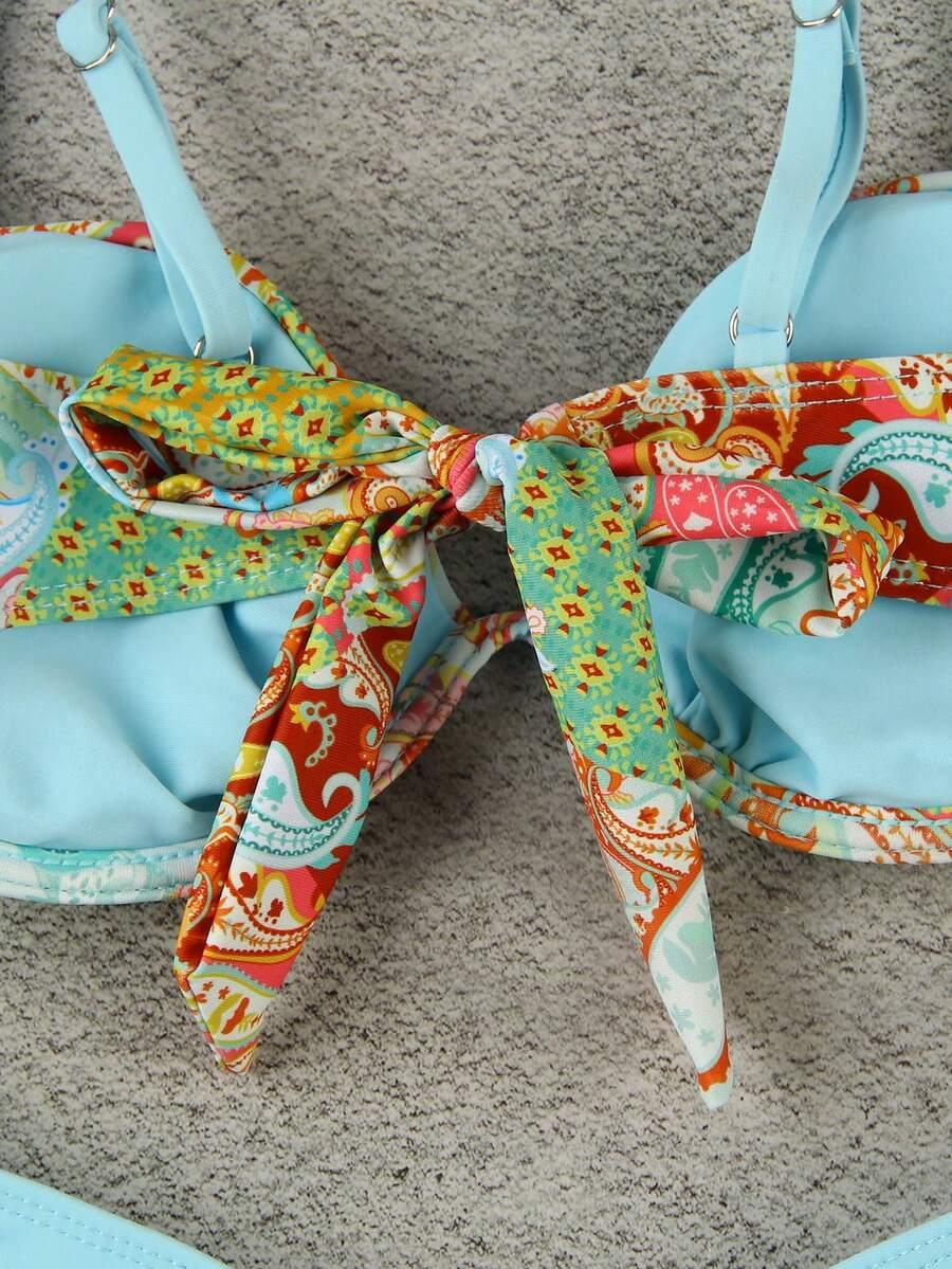 SHEIN KOMPLET BIKINI WZÓR PK01__L