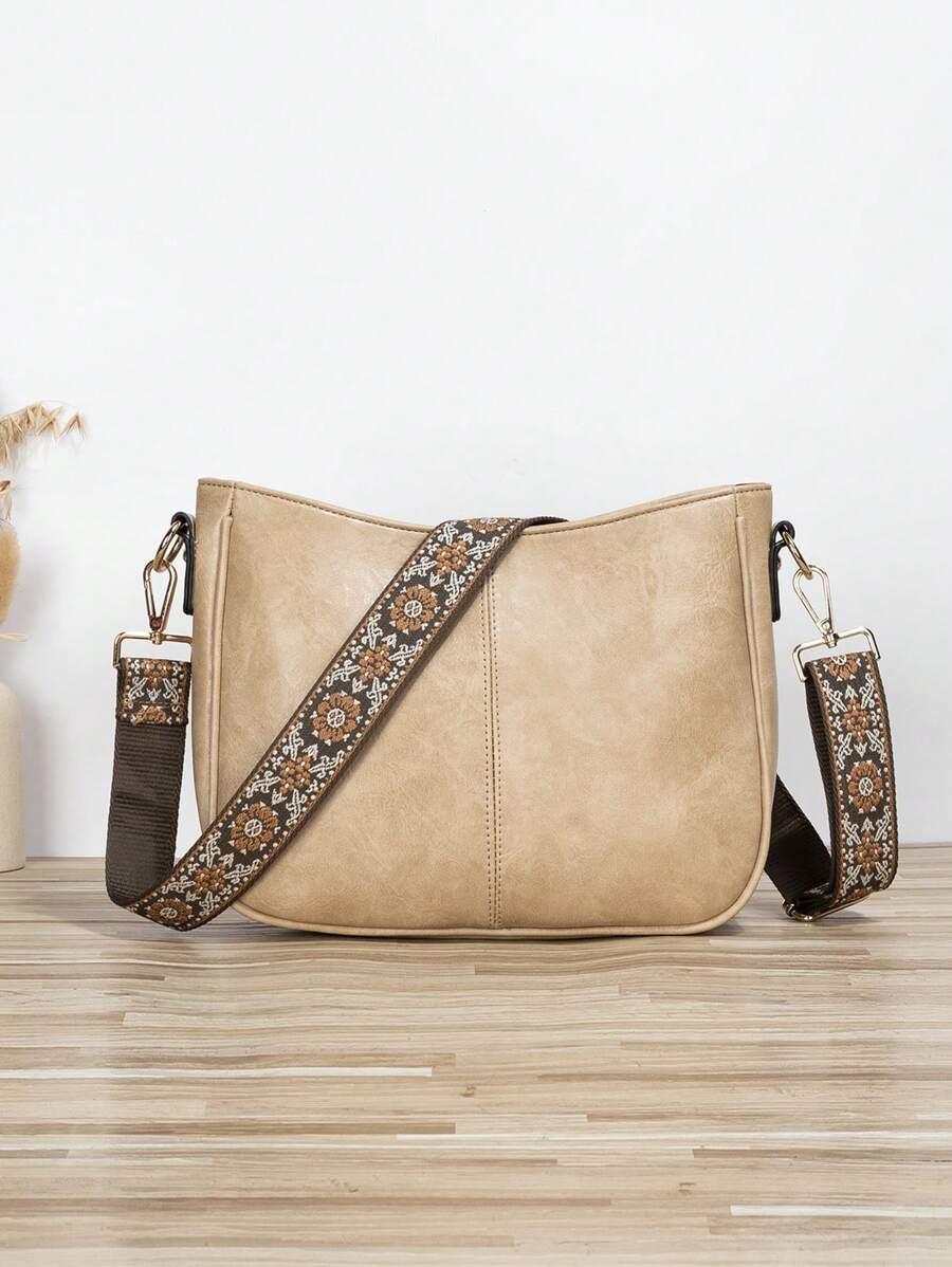 SHEIN BEŻOWA TOREBKA NA RAMIĘ S07__30X24