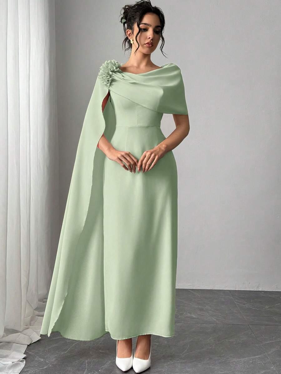 SHEIN ZIELONA MAXI SUKIENKA S06__S