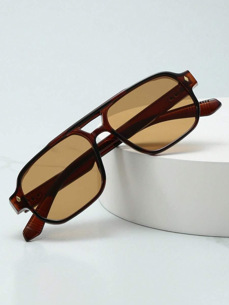 SHEIN BRĄZOWE OKULARY PRZECIWSŁONECZNE S07