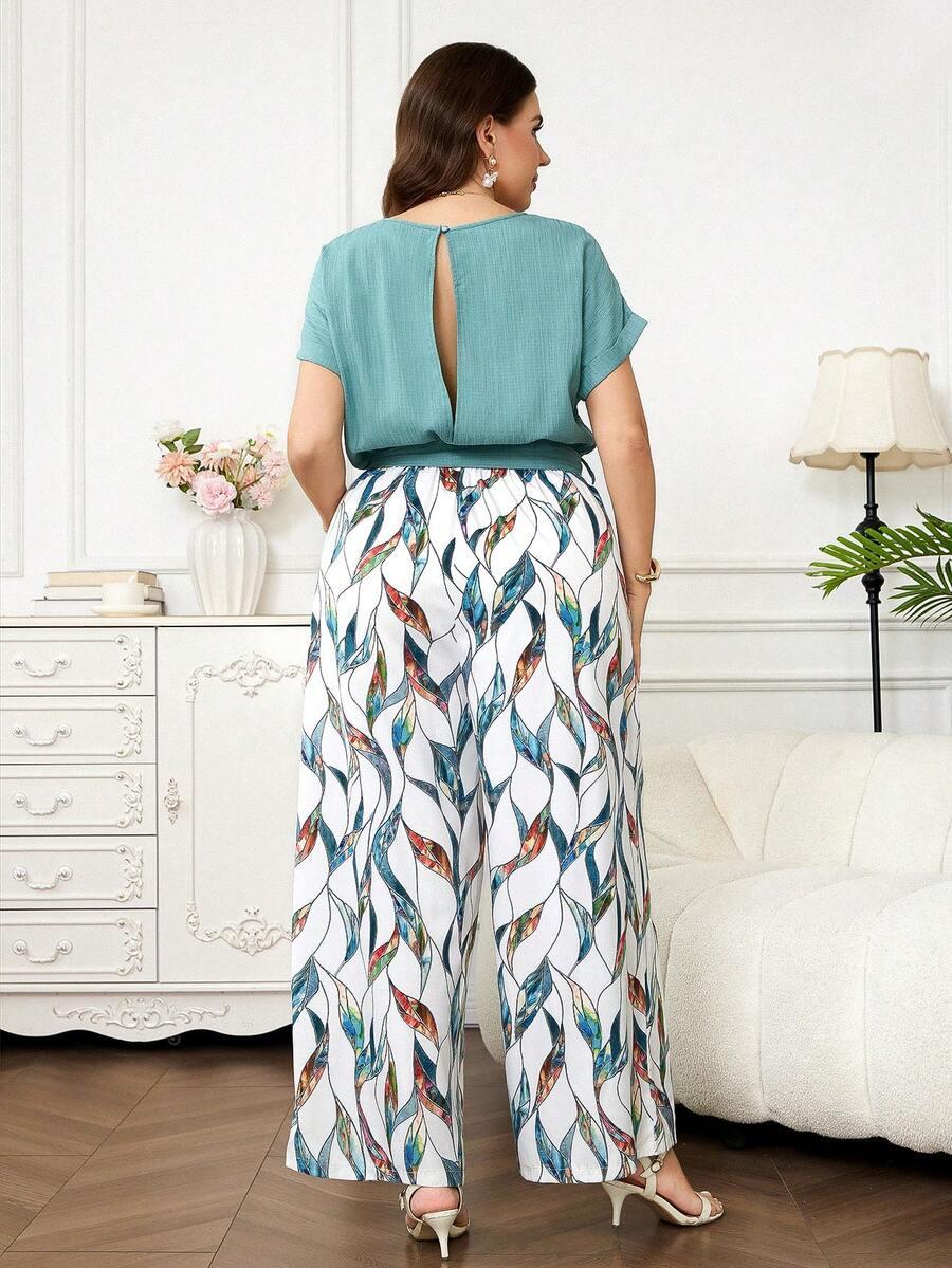 SHEIN KOMBINEZON KRÓTKI RĘKAW WZÓR S06__48