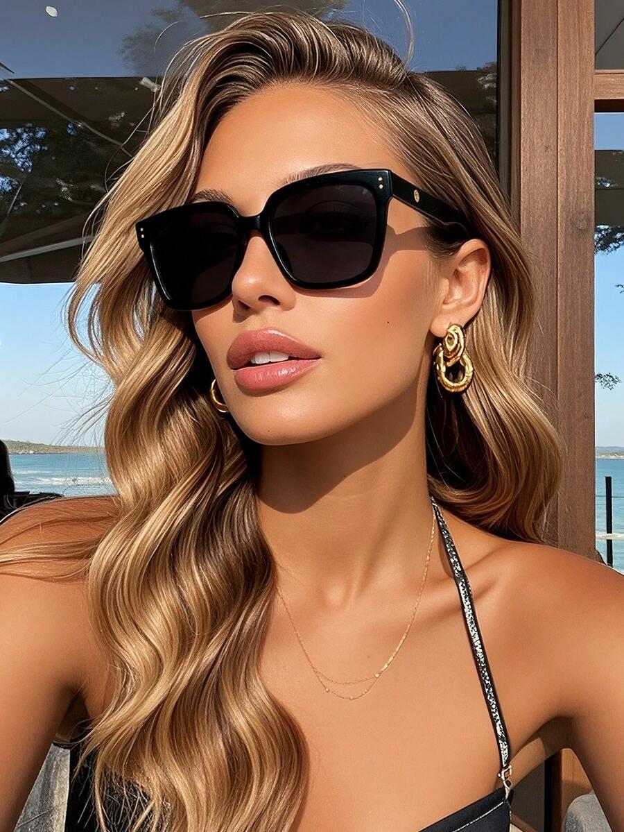 SHEIN CZARNE OKULARY PRZECIWSŁONECZNE S07