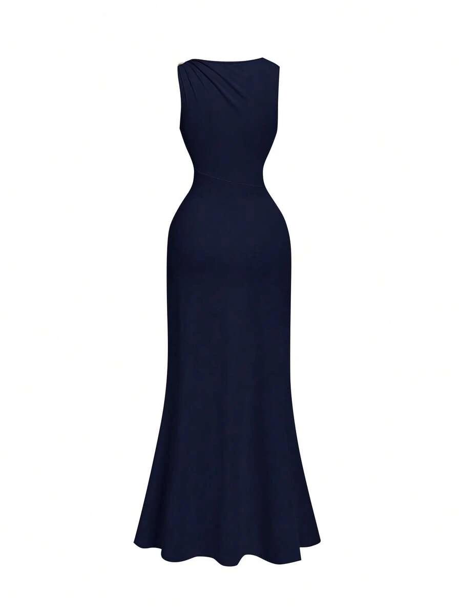 SHEIN GRANATOWA MAXI SUKIENKA S06__XS